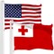 G128 Combo Pack: American USA Flag 3x5 Ft & Tonga Tongan Flag 3x5 Ft | Both LiteWeave Pro Series Printed 150D Polyester, Brass Grommets